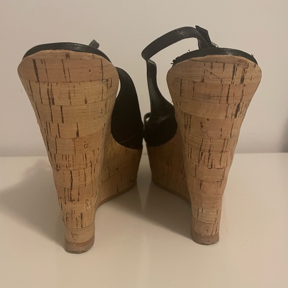 Aldo black cork platform sandals - Picture 4 of 5